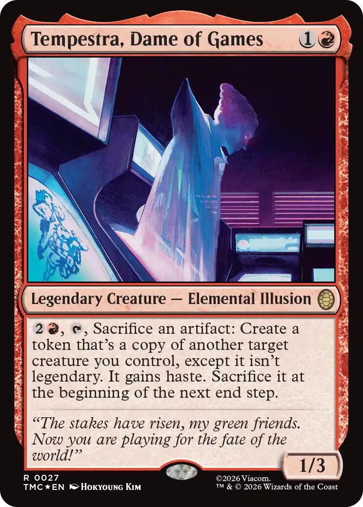Tempestra, Dame of Games (Surge Foil) [Teenage Mutant Ninja Turtles Commander] | Shuffle n Cut Hobbies & Games