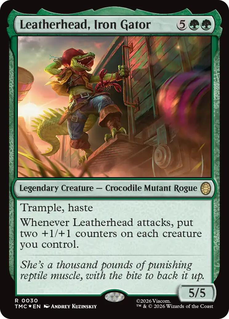 Leatherhead, Iron Gator (Surge Foil) [Teenage Mutant Ninja Turtles Commander] | Shuffle n Cut Hobbies & Games