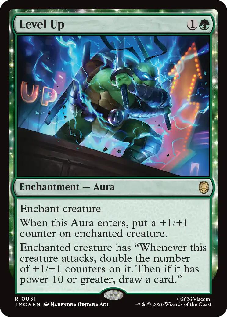 Level Up (Surge Foil) [Teenage Mutant Ninja Turtles Commander] | Shuffle n Cut Hobbies & Games