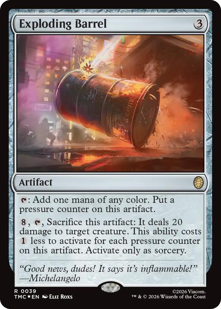 Exploding Barrel (Surge Foil) [Teenage Mutant Ninja Turtles Commander] | Shuffle n Cut Hobbies & Games