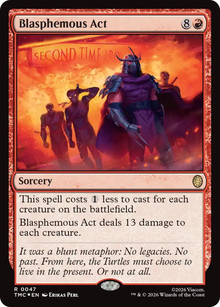 Blasphemous Act (Surge Foil) [Teenage Mutant Ninja Turtles Commander] | Shuffle n Cut Hobbies & Games