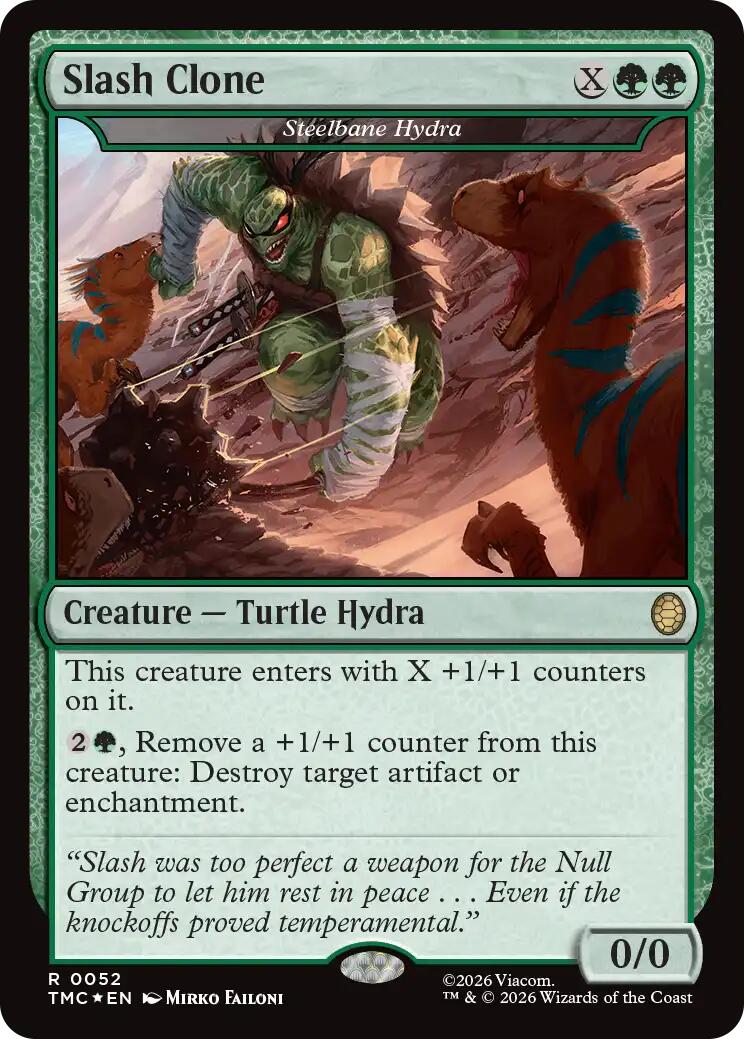 Slash Clone - Steelbane Hydra (Surge Foil) [Teenage Mutant Ninja Turtles Commander] | Shuffle n Cut Hobbies & Games