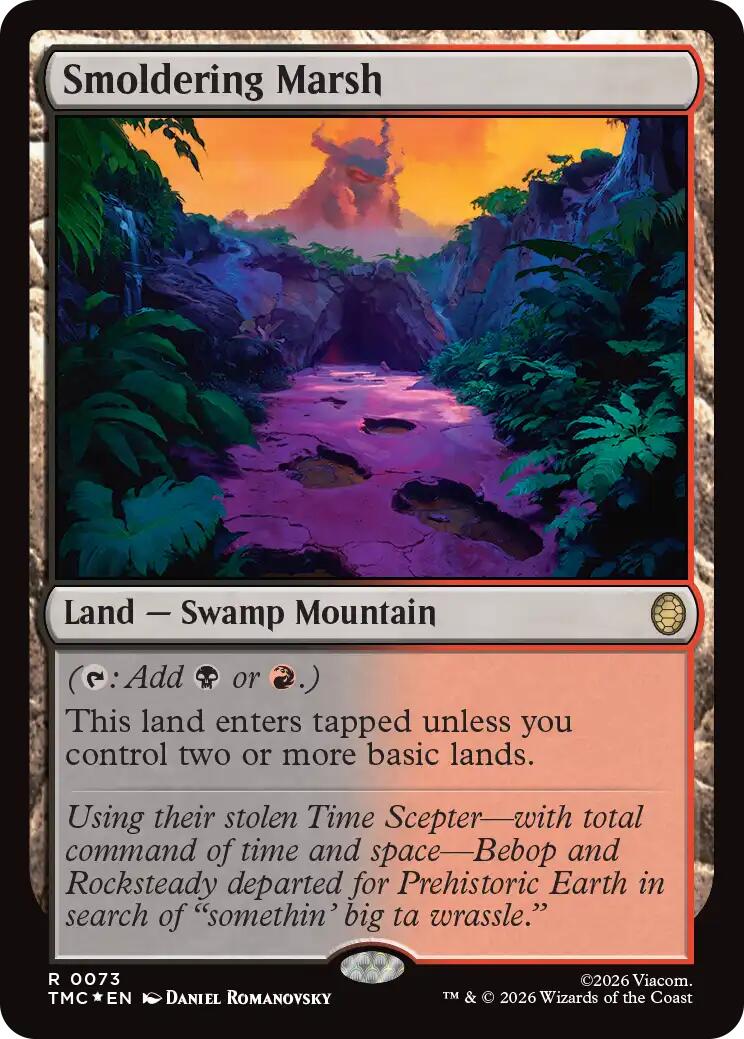 Smoldering Marsh (Surge Foil) [Teenage Mutant Ninja Turtles Commander] | Shuffle n Cut Hobbies & Games
