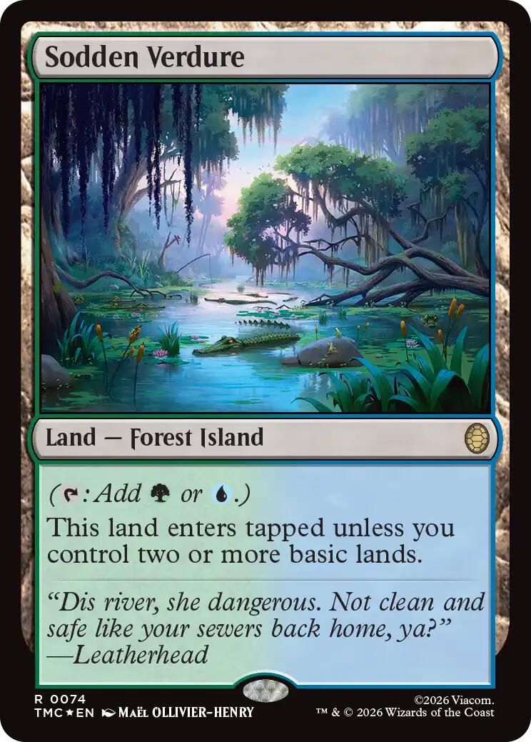 Sodden Verdure (Surge Foil) [Teenage Mutant Ninja Turtles Commander] | Shuffle n Cut Hobbies & Games