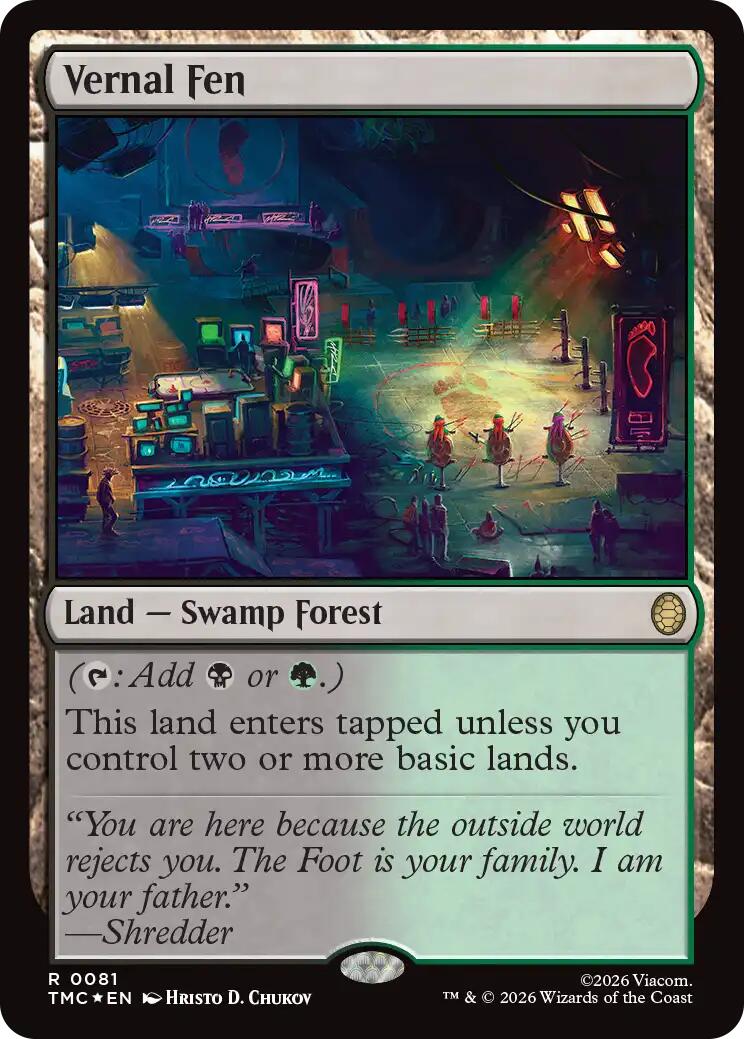 Vernal Fen (Surge Foil) [Teenage Mutant Ninja Turtles Commander] | Shuffle n Cut Hobbies & Games