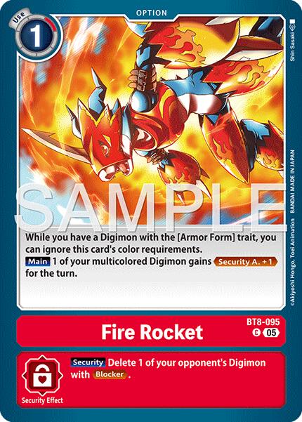 Fire Rocket [BT8-095] (Foil Reprint) [Advanced Booster Digimon Generation] | Shuffle n Cut Hobbies & Games