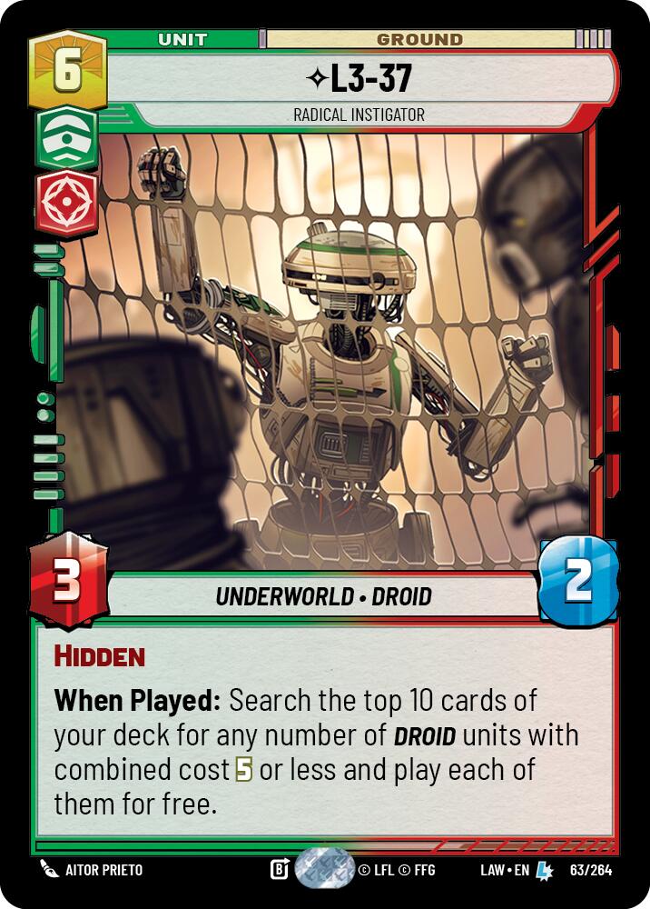 L3-37 - Radical Instigator (63/264) (63/264) [A Lawless Time] | Shuffle n Cut Hobbies & Games