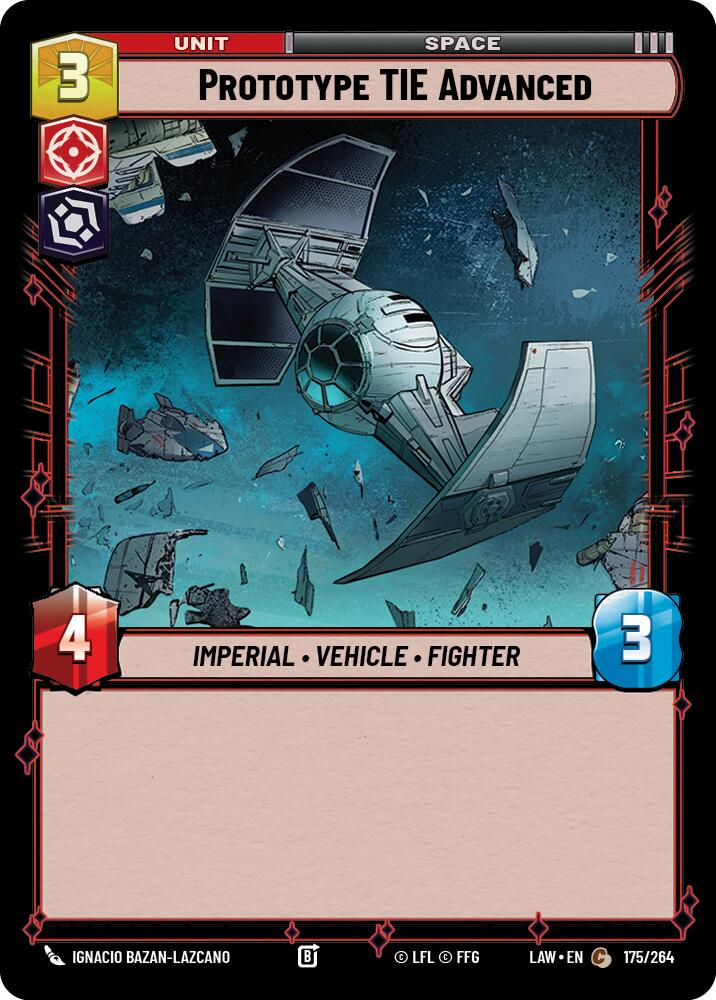 Prototype TIE Advanced (175/264) (175/264) [A Lawless Time] | Shuffle n Cut Hobbies & Games