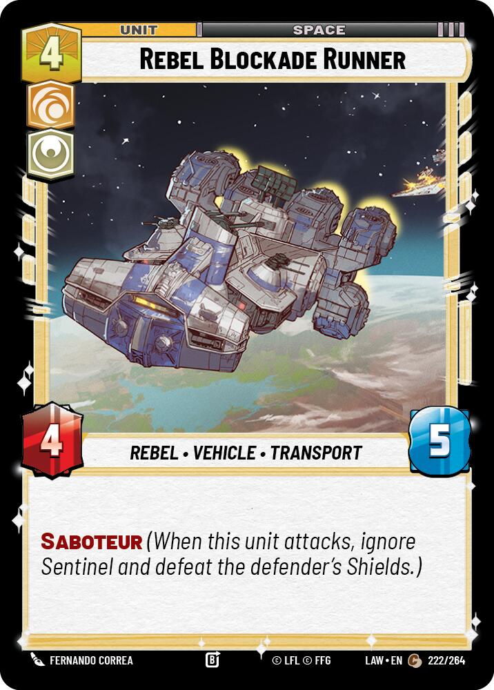 Rebel Blockade Runner (222/264) (222/264) [A Lawless Time] | Shuffle n Cut Hobbies & Games