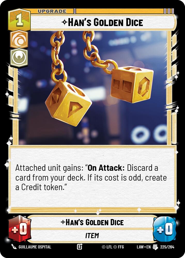 Han's Golden Dice (225/264) (225/264) [A Lawless Time] | Shuffle n Cut Hobbies & Games