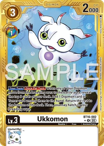 Ukkomon [BT16-082] (Gold Border) [Advanced Booster Digimon Generation] | Shuffle n Cut Hobbies & Games