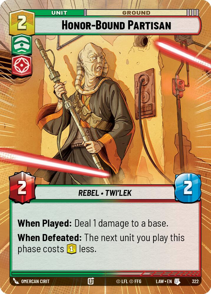 Honor-Bound Partisan - (322) (Hyperspace) (322) [A Lawless Time] | Shuffle n Cut Hobbies & Games