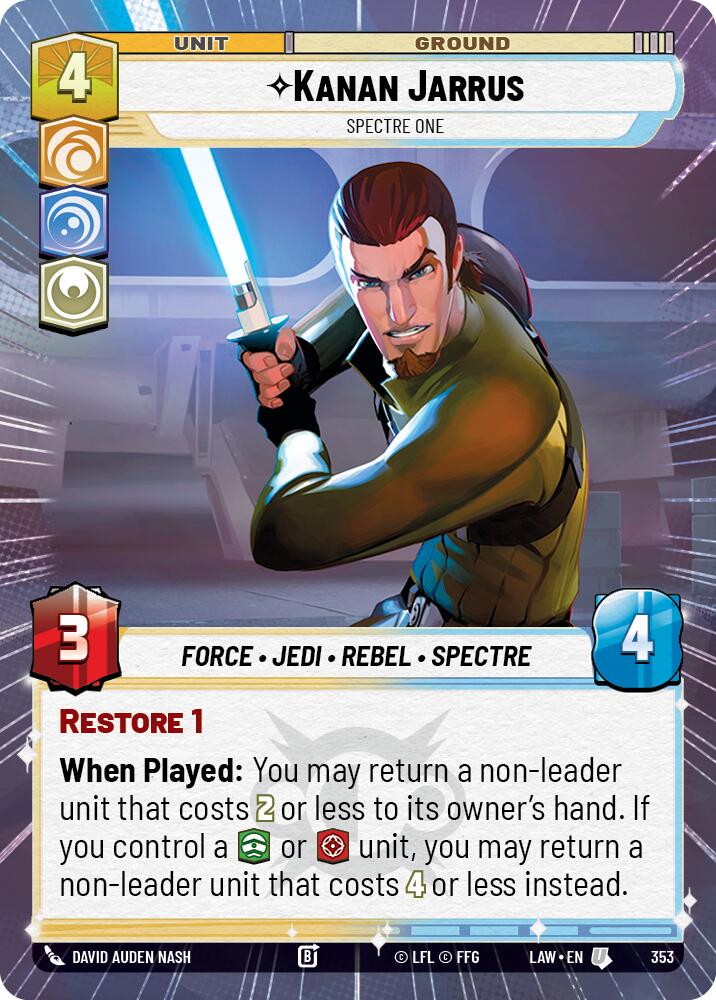 Kanan Jarrus - Spectre One (353) (Hyperspace) (353) [A Lawless Time] | Shuffle n Cut Hobbies & Games