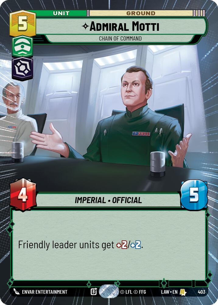 Admiral Motti - Chain of Command (403) (Hyperspace) (403) [A Lawless Time] | Shuffle n Cut Hobbies & Games