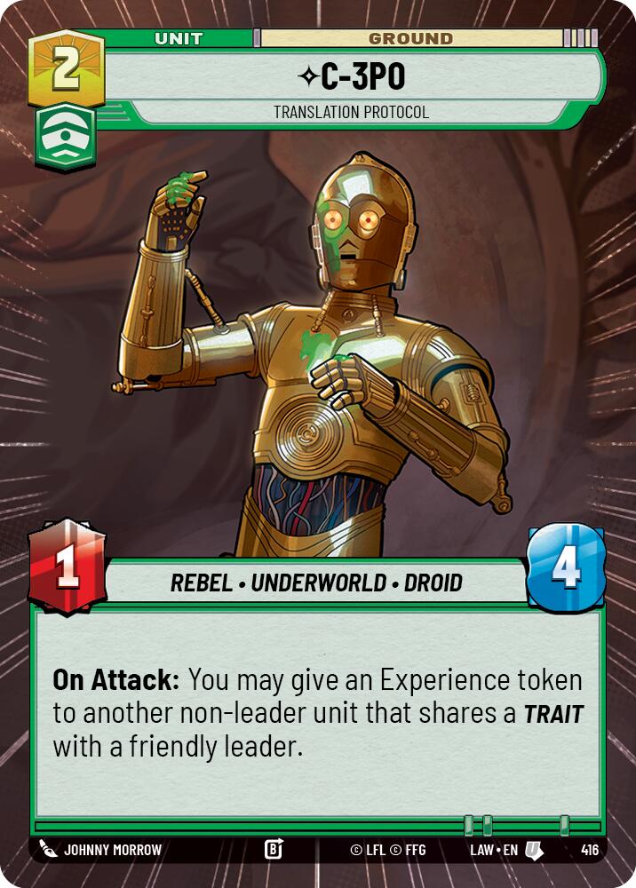 C-3PO - Translation Protocol (416) (Hyperspace) (416) [A Lawless Time] | Shuffle n Cut Hobbies & Games