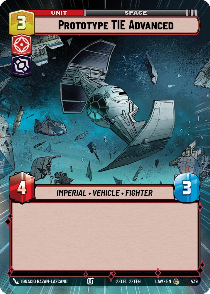 Prototype TIE Advanced (439) (Hyperspace) (439) [A Lawless Time] | Shuffle n Cut Hobbies & Games