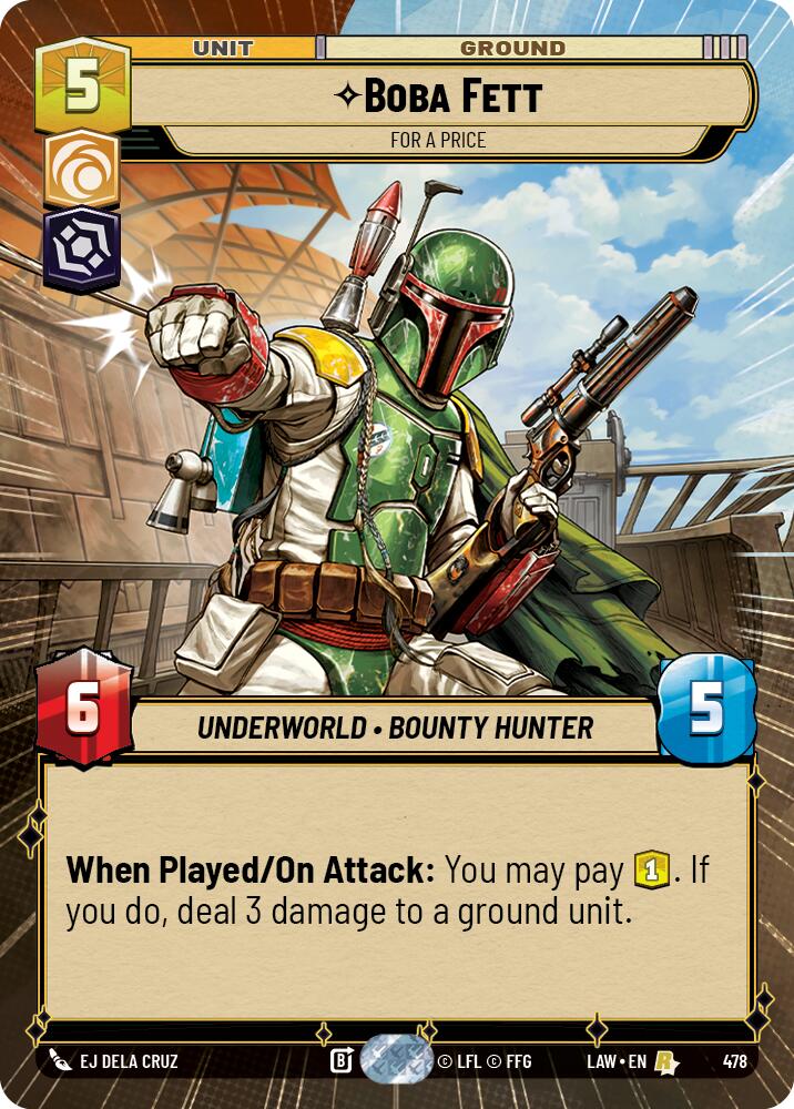 Boba Fett - For a Price (478) (Hyperspace) (478) [A Lawless Time] | Shuffle n Cut Hobbies & Games