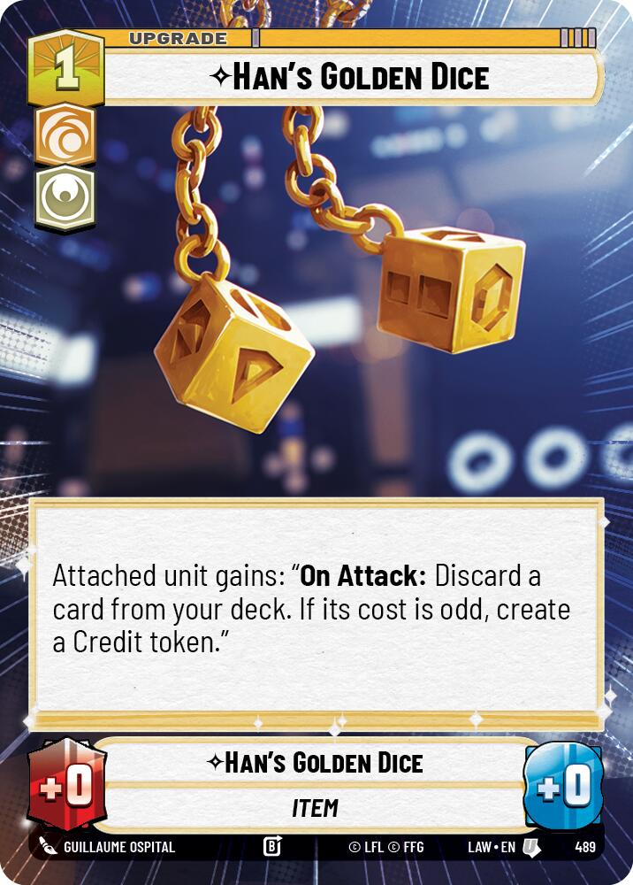 Han's Golden Dice (489) (Hyperspace) (489) [A Lawless Time] | Shuffle n Cut Hobbies & Games