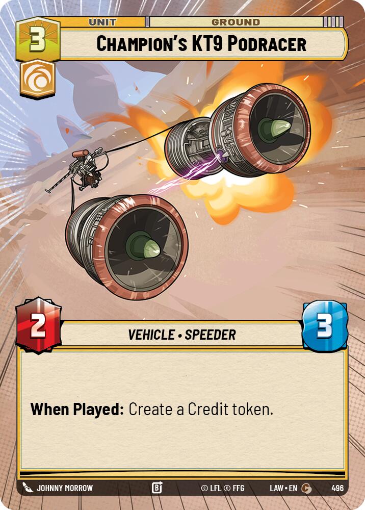 Champion's KT-9 Podracer (496) (Hyperspace) (496) [A Lawless Time] | Shuffle n Cut Hobbies & Games