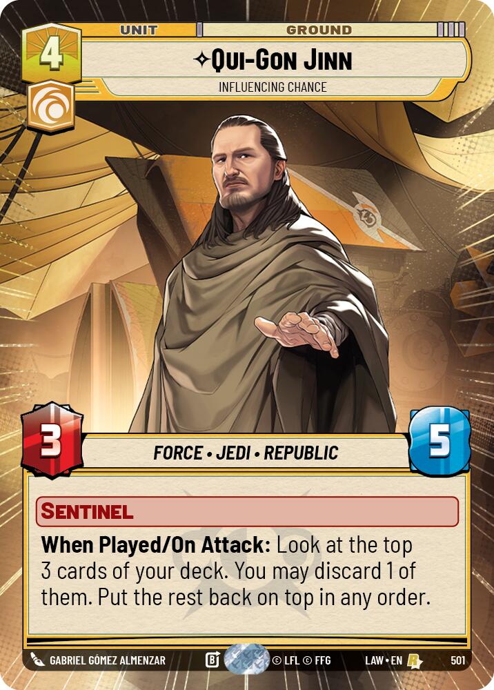Qui-Gon Jinn - Influencing Chance (501) (Hyperspace) (501) [A Lawless Time] | Shuffle n Cut Hobbies & Games