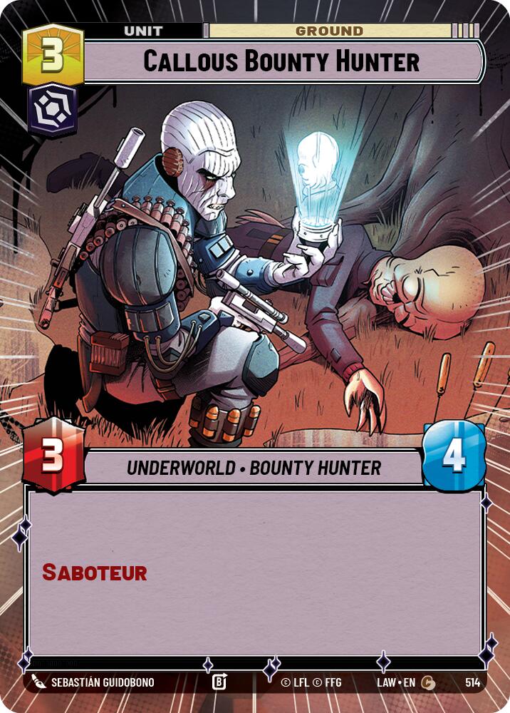Callous Bounty Hunter (514) (Hyperspace) (514) [A Lawless Time] | Shuffle n Cut Hobbies & Games