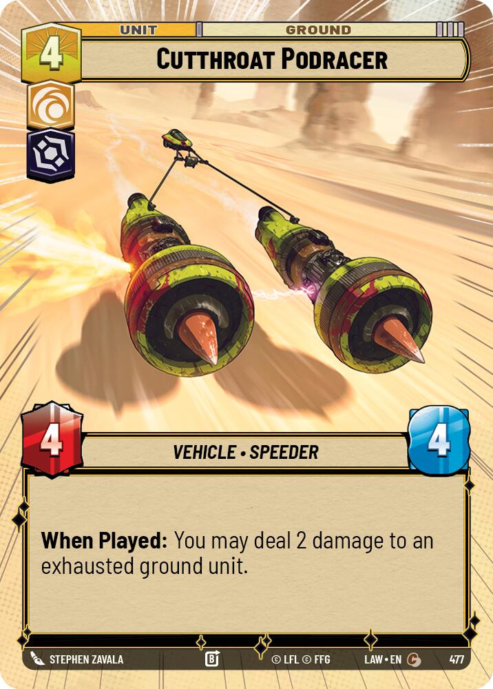 Cutthroat Podracer (477) (Hyperspace) (477) [A Lawless Time] | Shuffle n Cut Hobbies & Games
