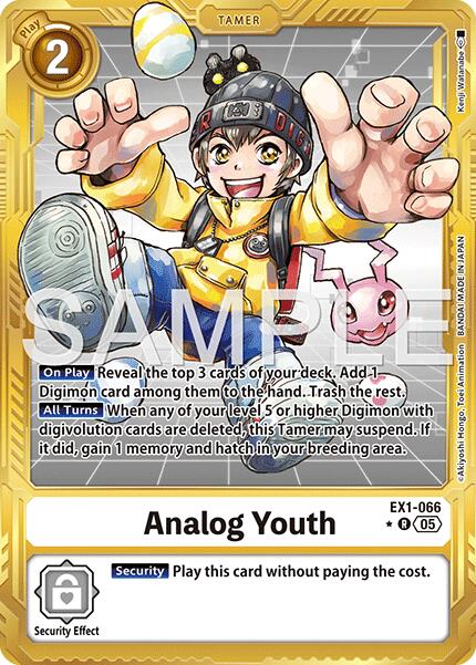 Analog Youth [EX1-066] (Gold Border) [Advanced Booster Digimon Generation] | Shuffle n Cut Hobbies & Games