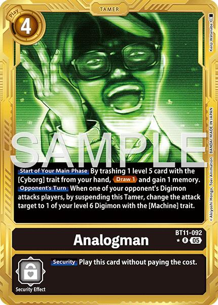 Analogman [BT11-092] (Gold Border) [Advanced Booster Digimon Generation] | Shuffle n Cut Hobbies & Games