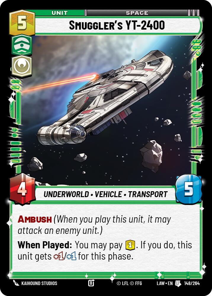 Smuggler's YT-2400 (148/264) (148/264) [A Lawless Time] | Shuffle n Cut Hobbies & Games