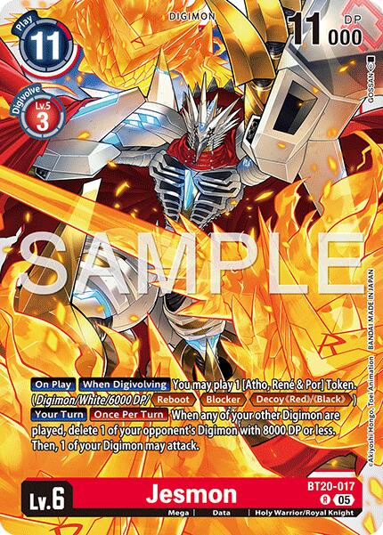 Jesmon [BT20-017] (Reprint) [Advanced Booster Digimon Generation] | Shuffle n Cut Hobbies & Games