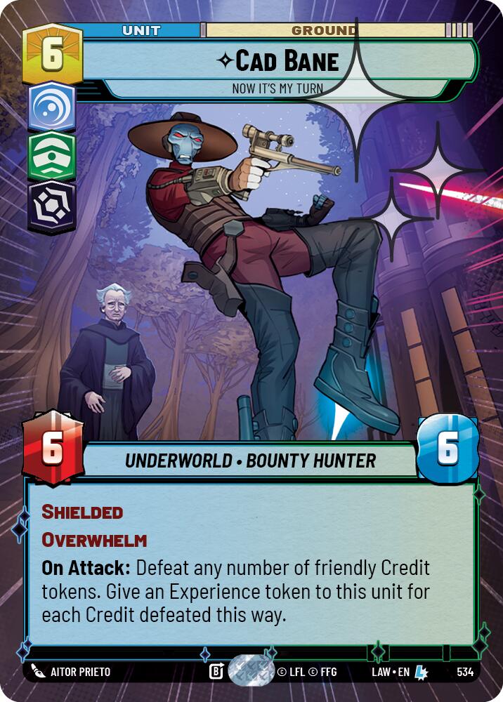 Cad Bane - Now It's My Turn (534) (Hyperspace Foil) (534) [A Lawless Time] | Shuffle n Cut Hobbies & Games