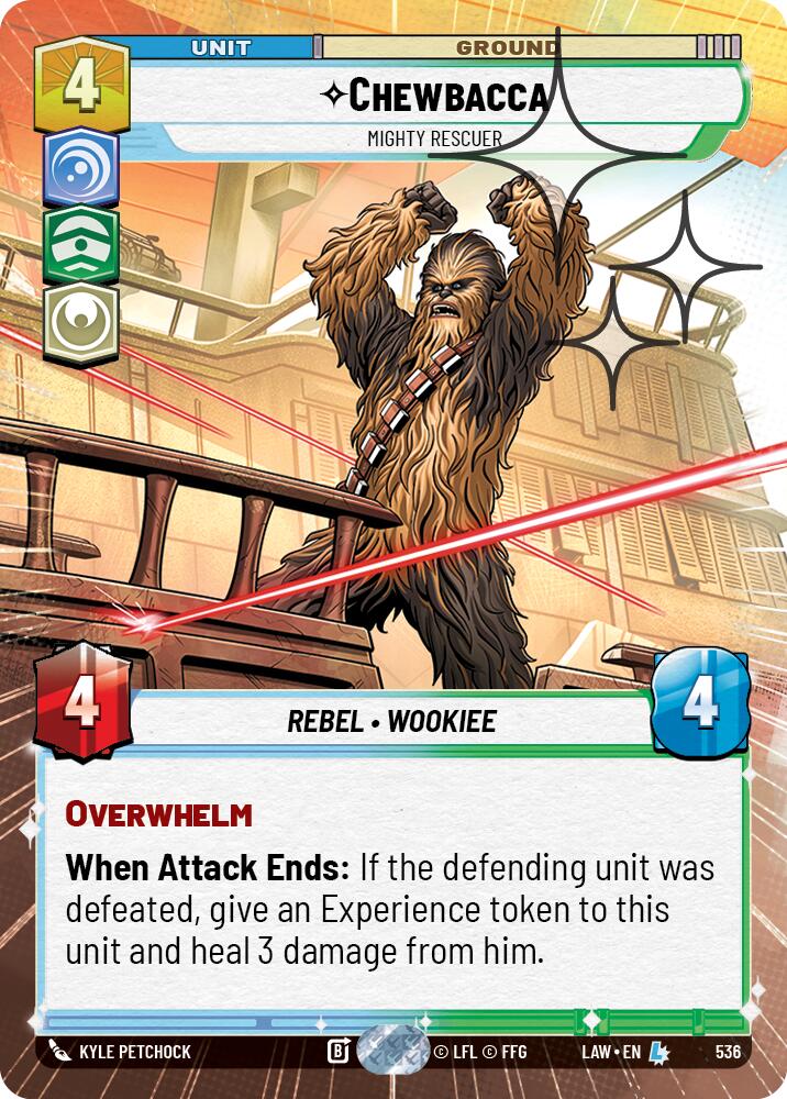 Chewbacca - Mighty Rescuer (536) (Hyperspace Foil) (536) [A Lawless Time] | Shuffle n Cut Hobbies & Games