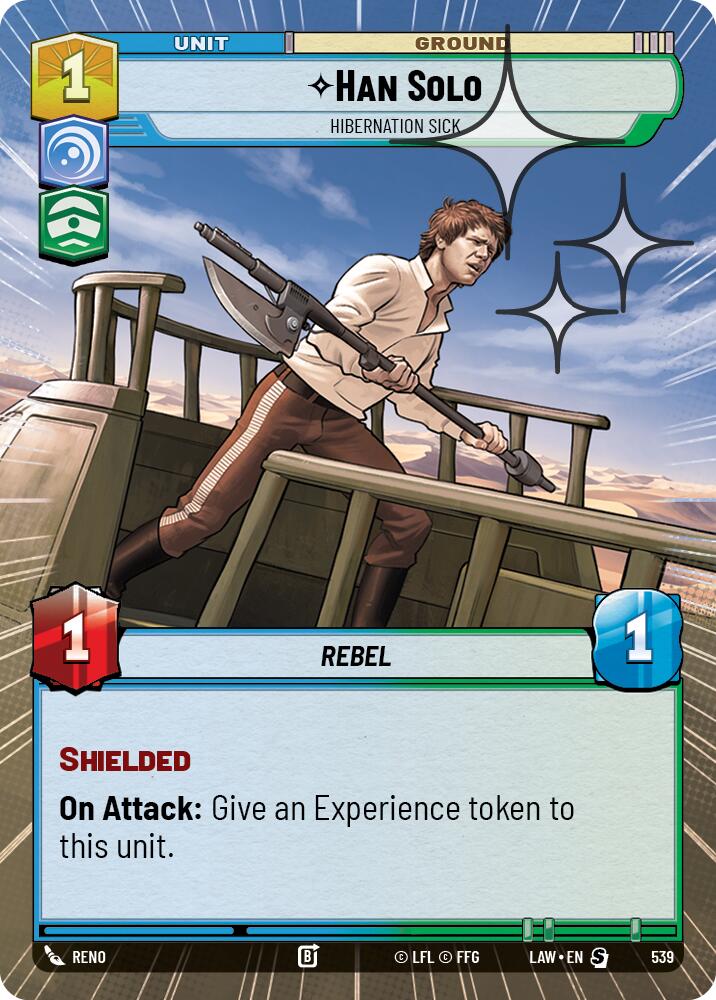 Han Solo - Hibernation Sick (539) (Hyperspace Foil) (539) [A Lawless Time] | Shuffle n Cut Hobbies & Games