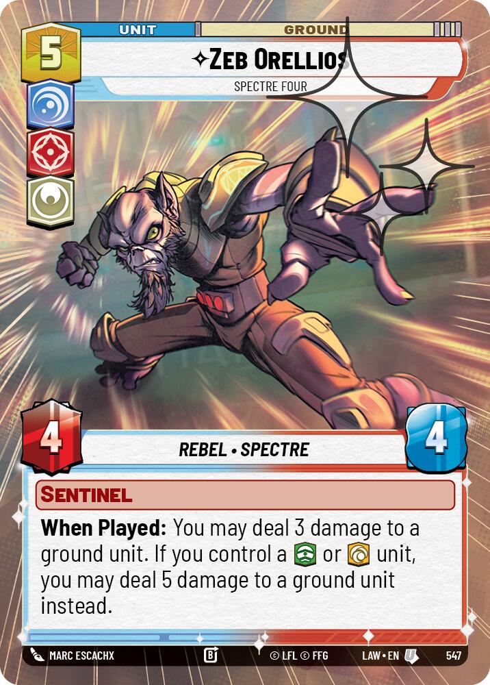Zeb Orellios - Spectre Four (547) (Hyperspace Foil) (547) [A Lawless Time] | Shuffle n Cut Hobbies & Games