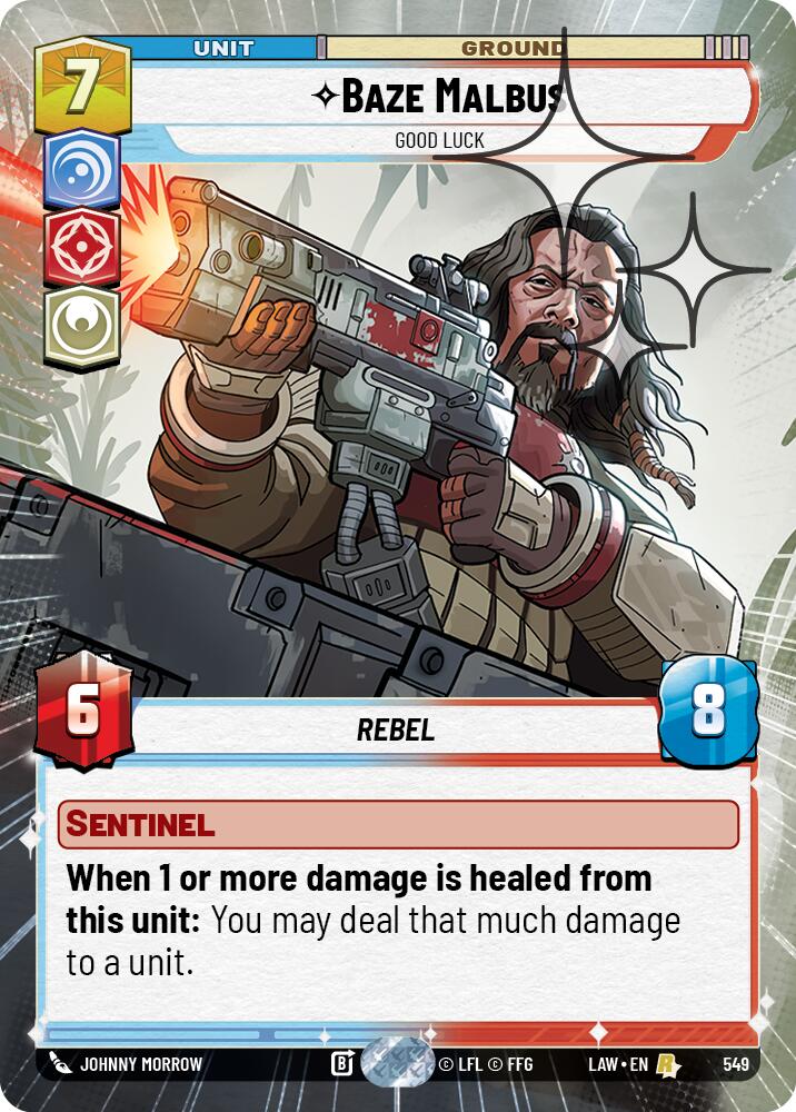 Baze Malbus - Good Luck (549) (Hyperspace Foil) (549) [A Lawless Time] | Shuffle n Cut Hobbies & Games