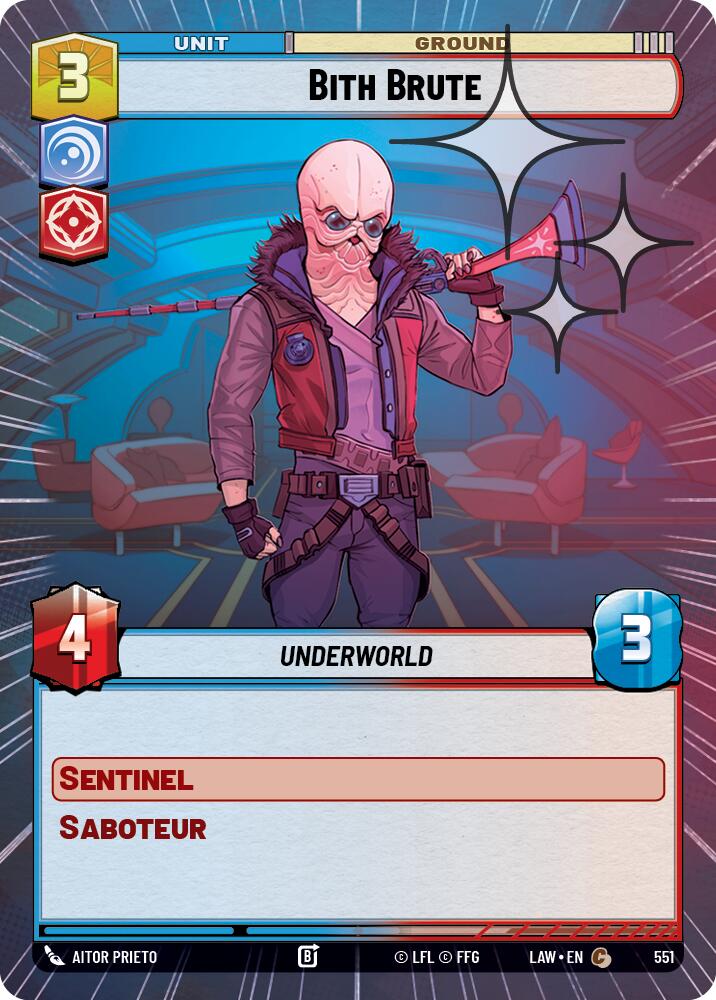 Bith Brute (551) (Hyperspace Foil) (551) [A Lawless Time] | Shuffle n Cut Hobbies & Games