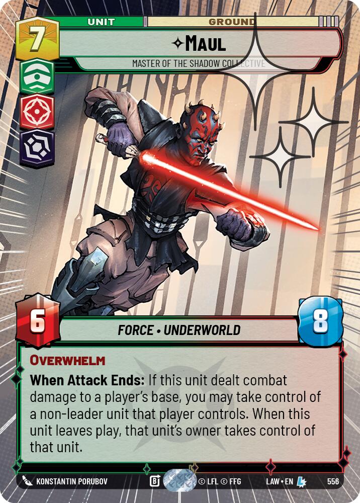 Maul - Master of the Shadow Collective (556) (Hyperspace Foil) (556) [A Lawless Time] | Shuffle n Cut Hobbies & Games