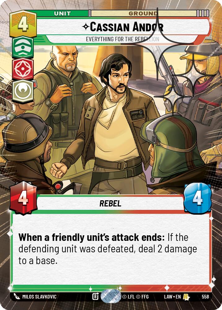 Cassian Andor - Everything for the Rebellion (558) (Hyperspace Foil) (558) [A Lawless Time] | Shuffle n Cut Hobbies & Games