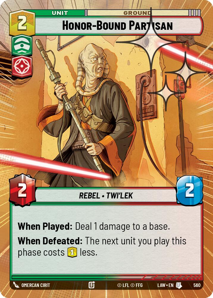 Honor-Bound Partisan - (560) (Hyperspace Foil) (560) [A Lawless Time] | Shuffle n Cut Hobbies & Games