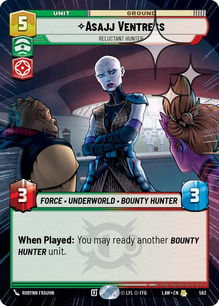 Asajj Ventress - Reluctant Hunter (563) (Hyperspace Foil) (563) [A Lawless Time] | Shuffle n Cut Hobbies & Games