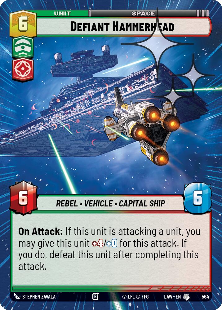 Defiant Hammerhead (564) (Hyperspace Foil) (564) [A Lawless Time] | Shuffle n Cut Hobbies & Games