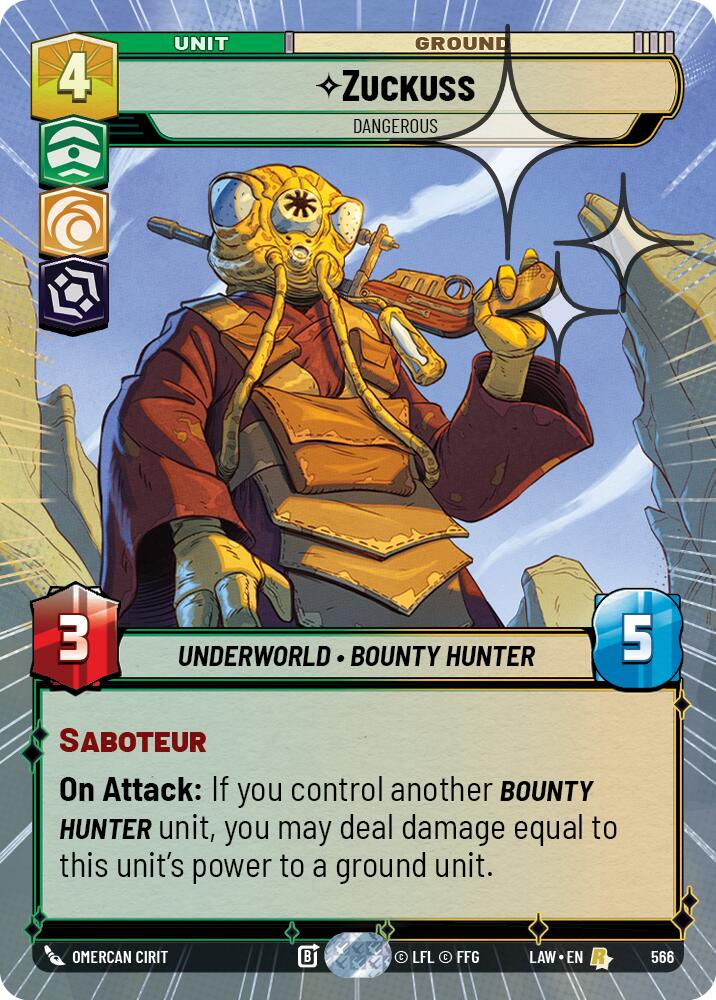 Zuckuss - Dangerous (566) (Hyperspace Foil) (566) [A Lawless Time] | Shuffle n Cut Hobbies & Games