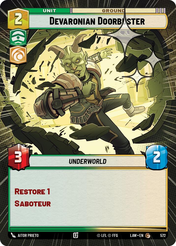 Devaronian Doorbuster (572) (Hyperspace Foil) (572) [A Lawless Time] | Shuffle n Cut Hobbies & Games