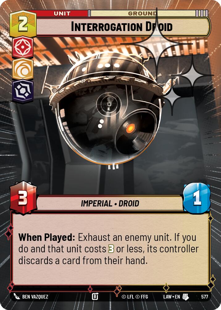 Interrogation Droid (577) (Hyperspace Foil) (577) [A Lawless Time] | Shuffle n Cut Hobbies & Games