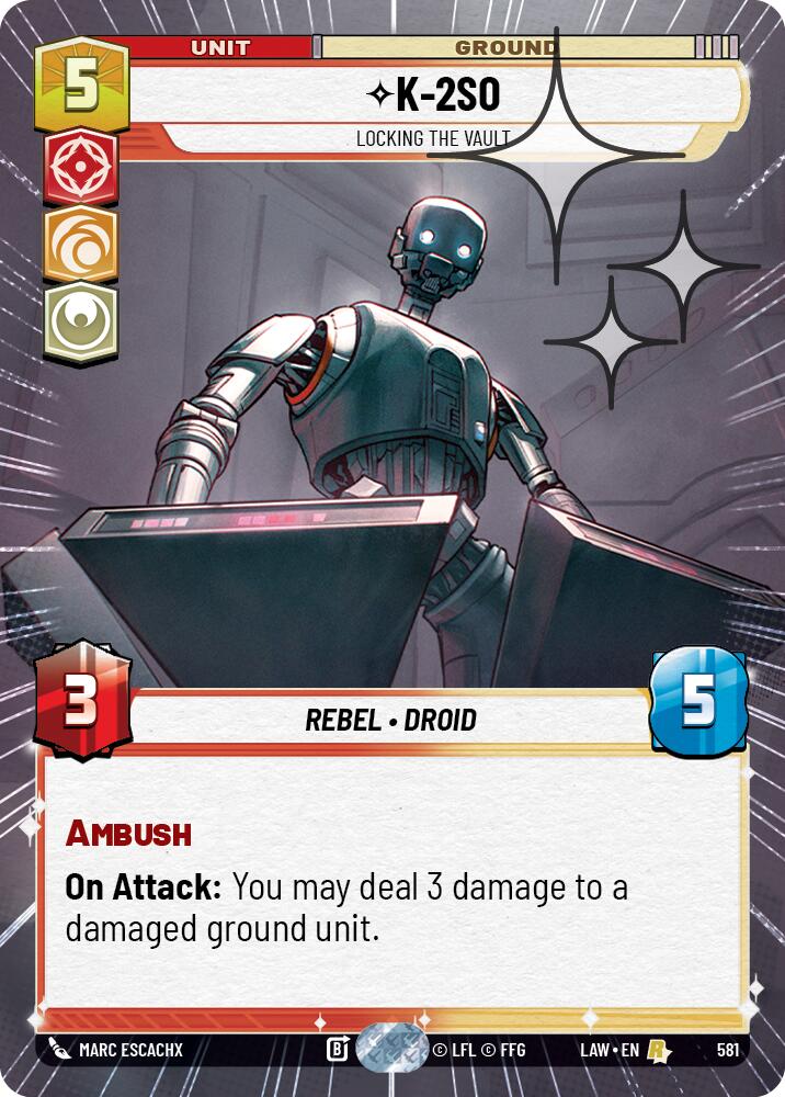 K-2S0 - Locking the Vault (581) (Hyperspace Foil) (581) [A Lawless Time] | Shuffle n Cut Hobbies & Games