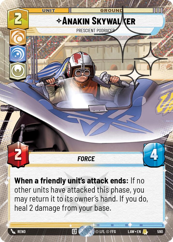 Anakin Skywalker - Prescient Podracer (590) (Hyperspace Foil) (590) [A Lawless Time] | Shuffle n Cut Hobbies & Games