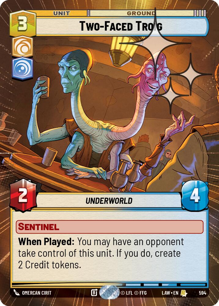 Two-Faced Troig - (594) (Hyperspace Foil) (594) [A Lawless Time] | Shuffle n Cut Hobbies & Games