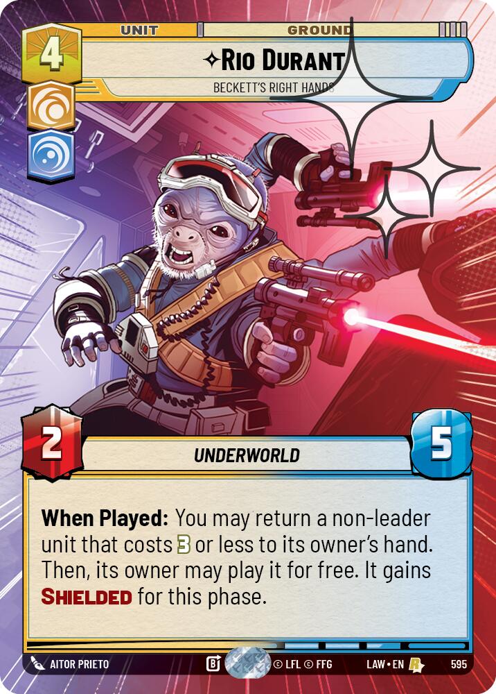 Rio Durant - Beckett's Right Hands (595) (Hyperspace Foil) (595) [A Lawless Time] | Shuffle n Cut Hobbies & Games