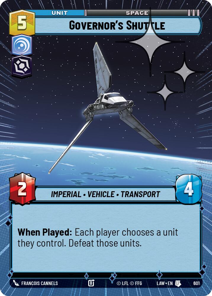 Governor's Shuttle (601) (Hyperspace Foil) (601) [A Lawless Time] | Shuffle n Cut Hobbies & Games