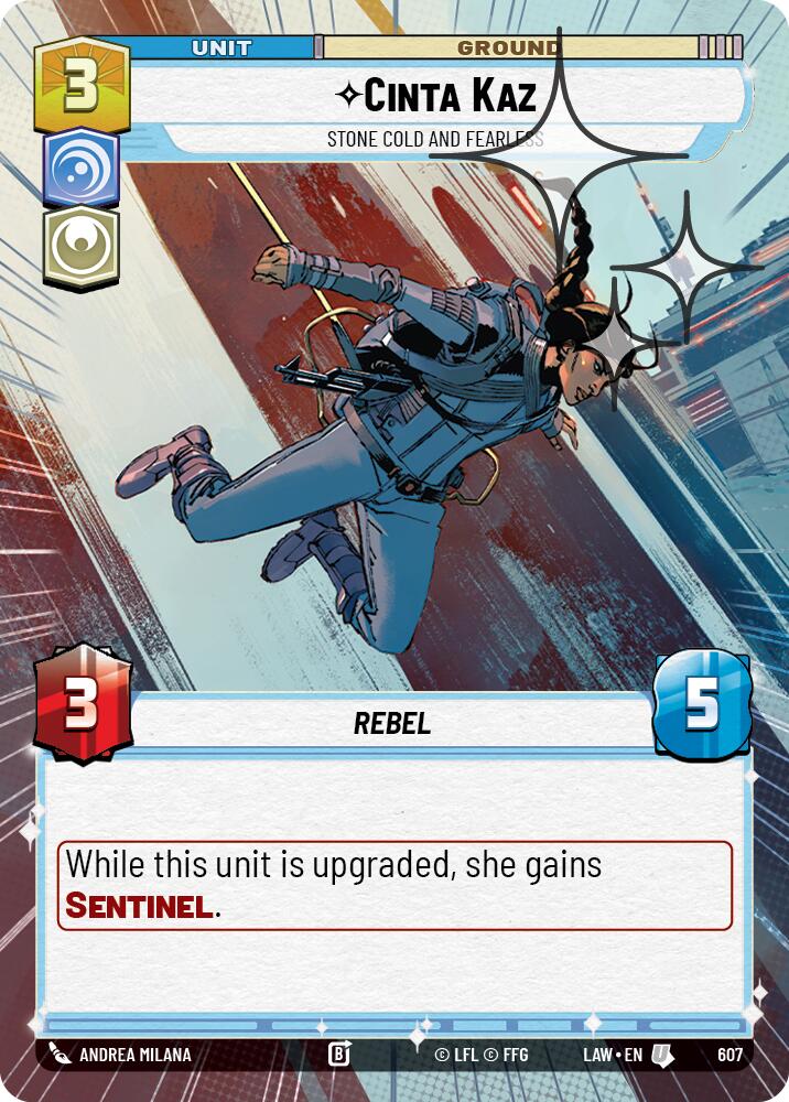 Cinta Kaz - Stone Cold and Fearless (607) (Hyperspace Foil) (607) [A Lawless Time] | Shuffle n Cut Hobbies & Games